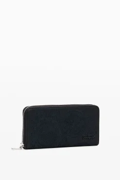 Cartera grande bordado flores