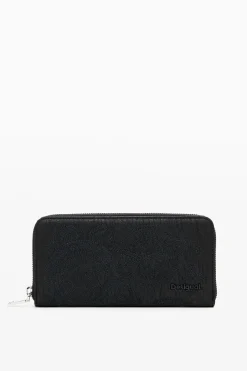 Cartera grande bordado flores