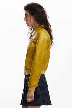 Cazadora biker efecto piel