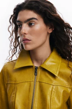 Cazadora biker efecto piel