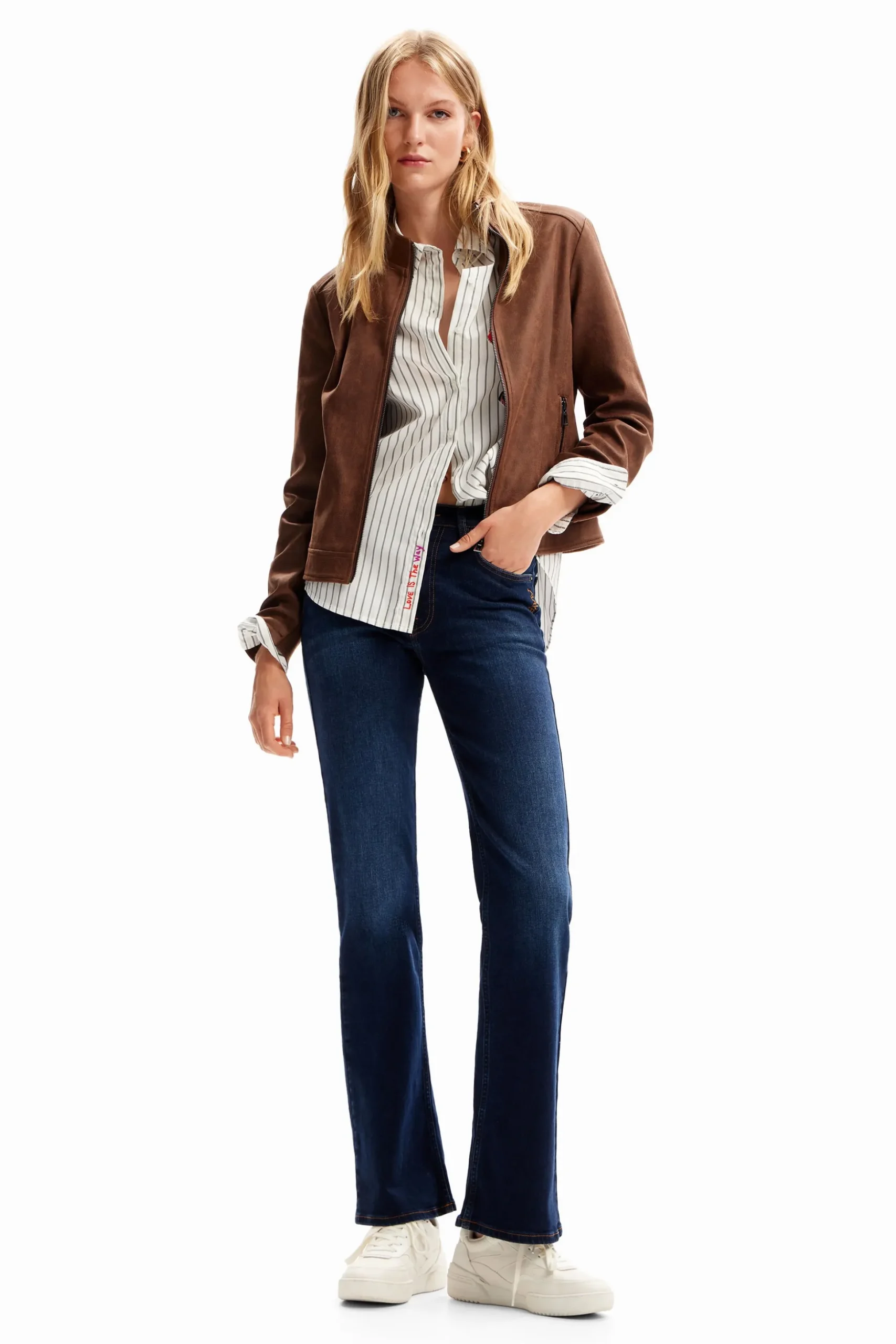Cazadora biker slim