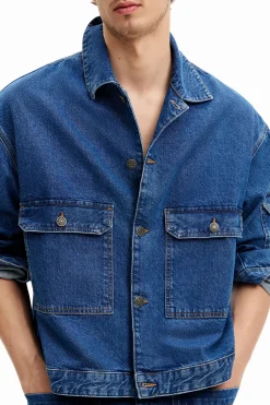 Cazadora denim bolsillos