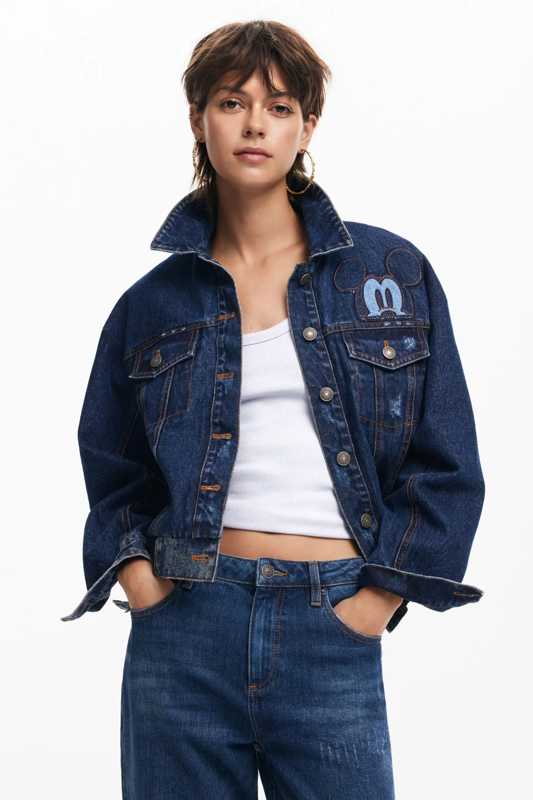Cazadora denim Mickey
