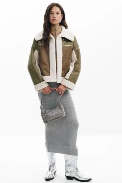 Chaqueta biker borrego