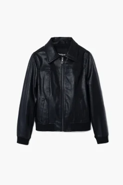Chaqueta biker efecto piel