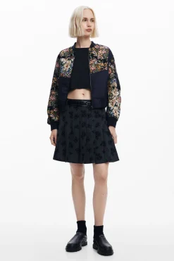 Chaqueta bomber estampada