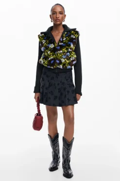 Chaqueta combinada flores