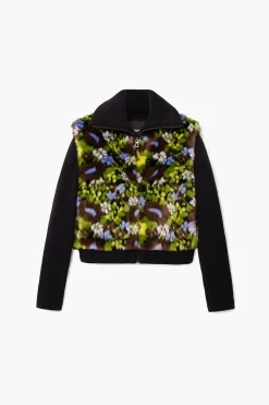 Chaqueta combinada flores