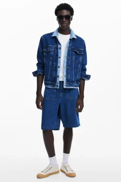 Chaqueta denim patchwork