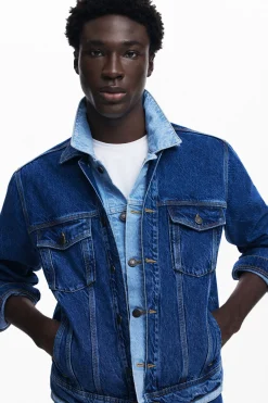 Chaqueta denim patchwork