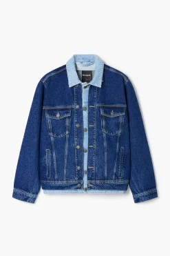 Chaqueta denim patchwork