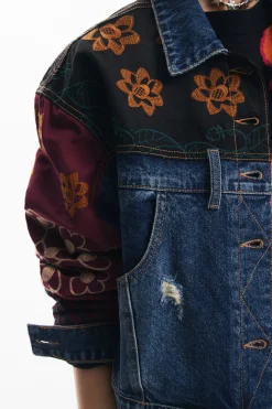 Chaqueta denim patchwork