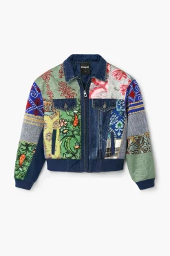 Chaqueta denim patchwork