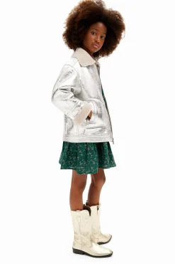 Chaqueta metalizada borrego