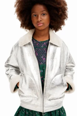 Chaqueta metalizada borrego