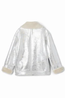 Chaqueta metalizada borrego