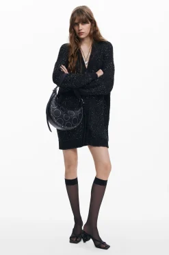 Chaqueta punto cuello en V