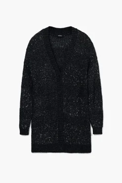 Chaqueta punto cuello en V