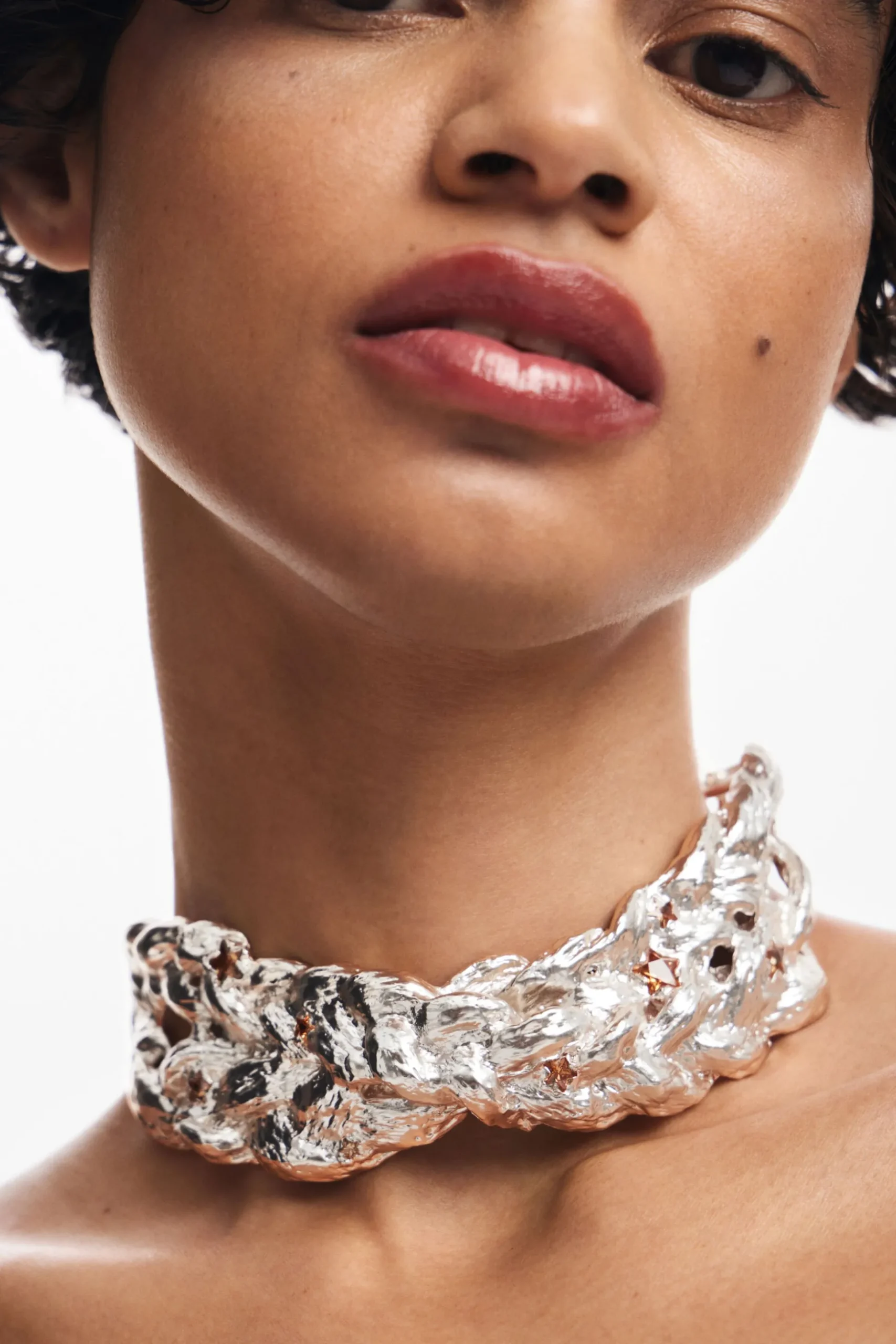Choker cromado texturas Zalio