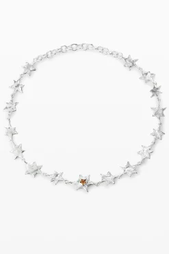 Choker estrellas baño plata Zalio