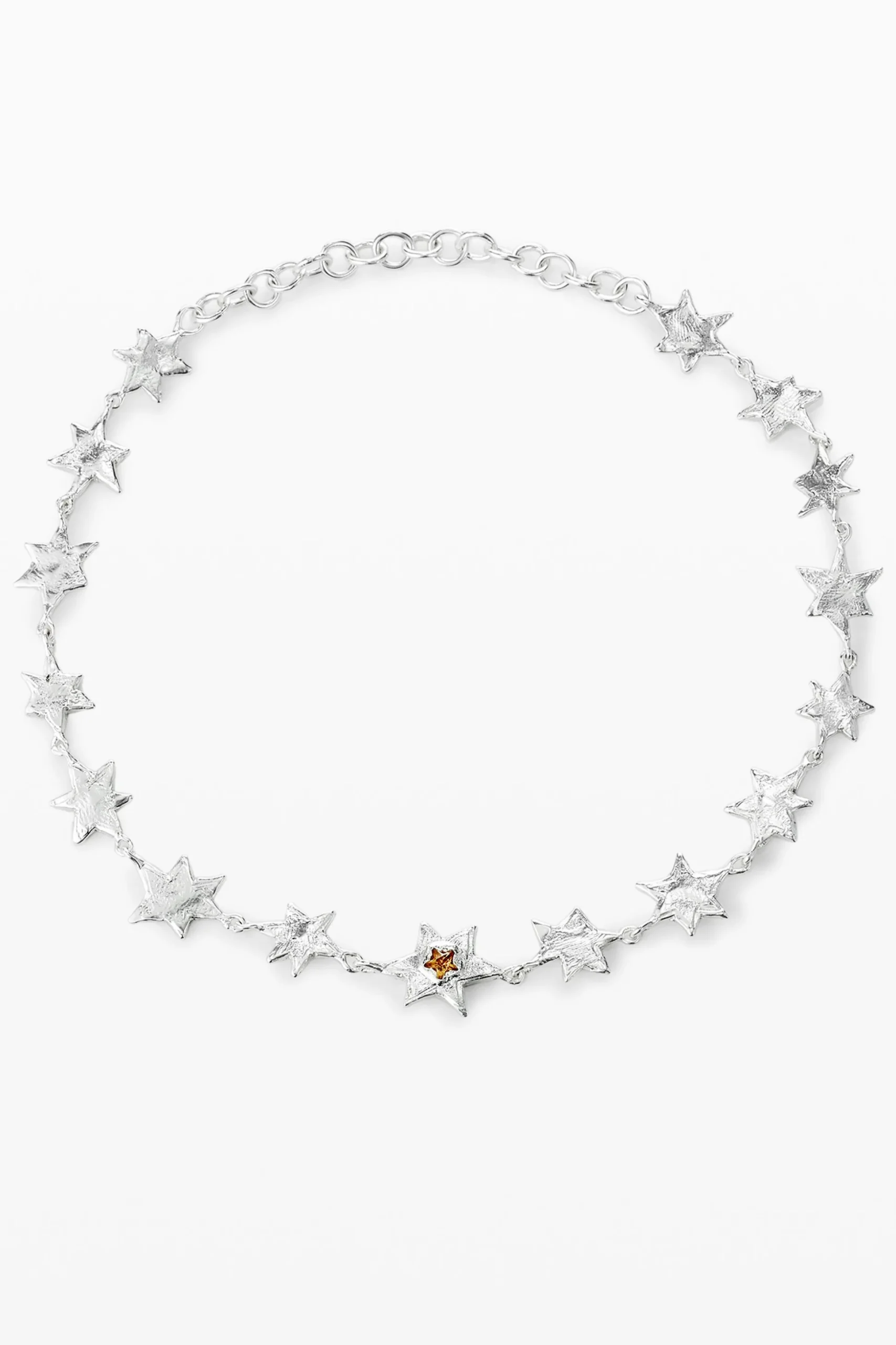 Choker estrellas baño plata Zalio