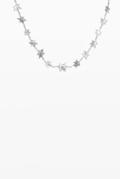 Choker estrellas baño plata Zalio