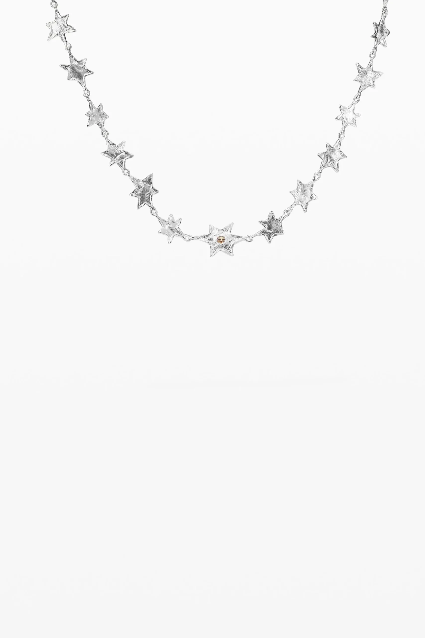 Choker estrellas baño plata Zalio