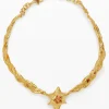 Choker grande con texturas y estrella oro Zalio
