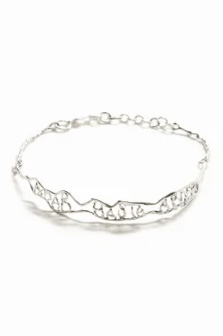 Choker mensaje estrecho baño plata Zalio