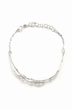 Choker mensaje estrecho baño plata Zalio