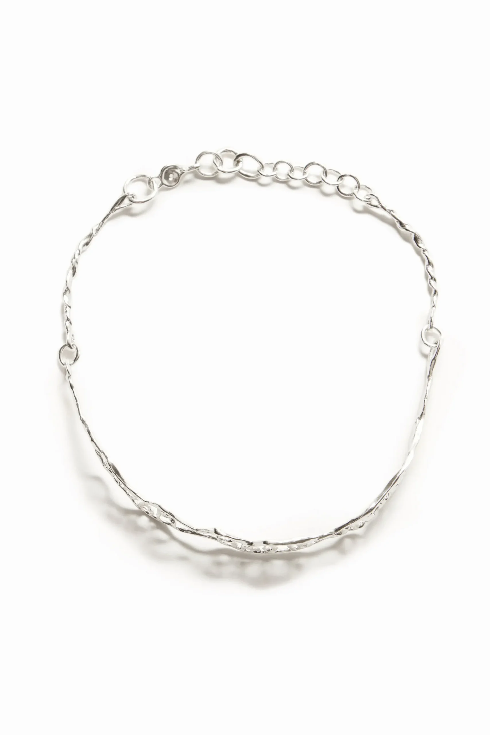 Choker mensaje estrecho baño plata Zalio