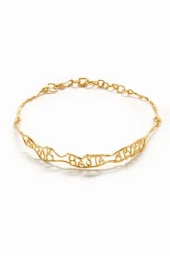 Choker mensaje estrecho baño oro Zalio