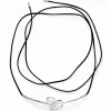 Cinturón corazón baño plata piel Zalio