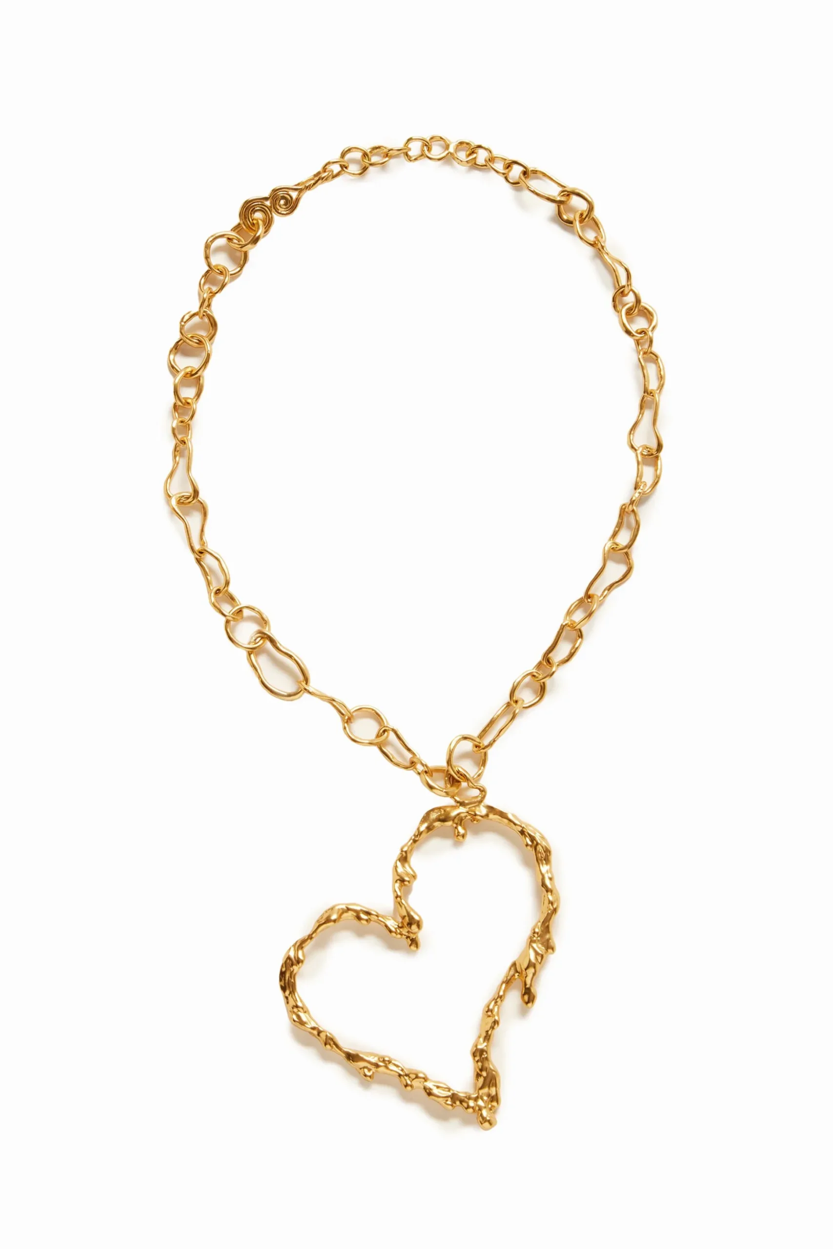 Collar corazón baño oro Zalio