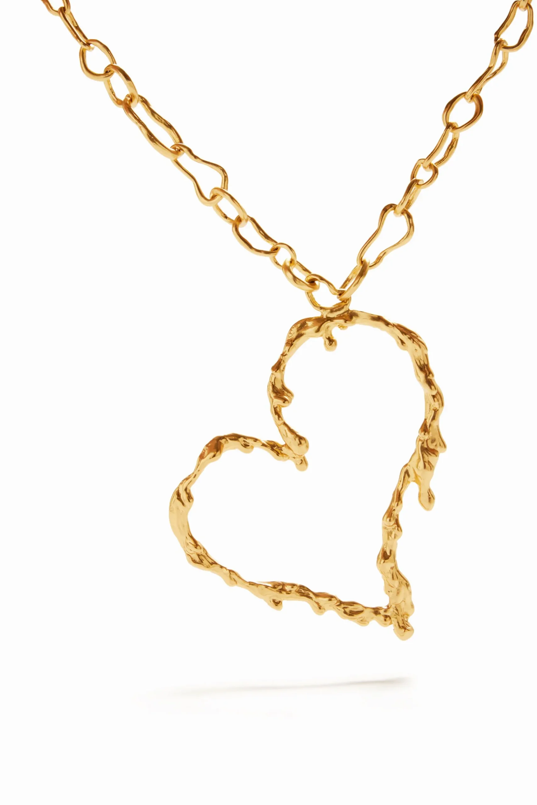 Collar corazón baño oro Zalio