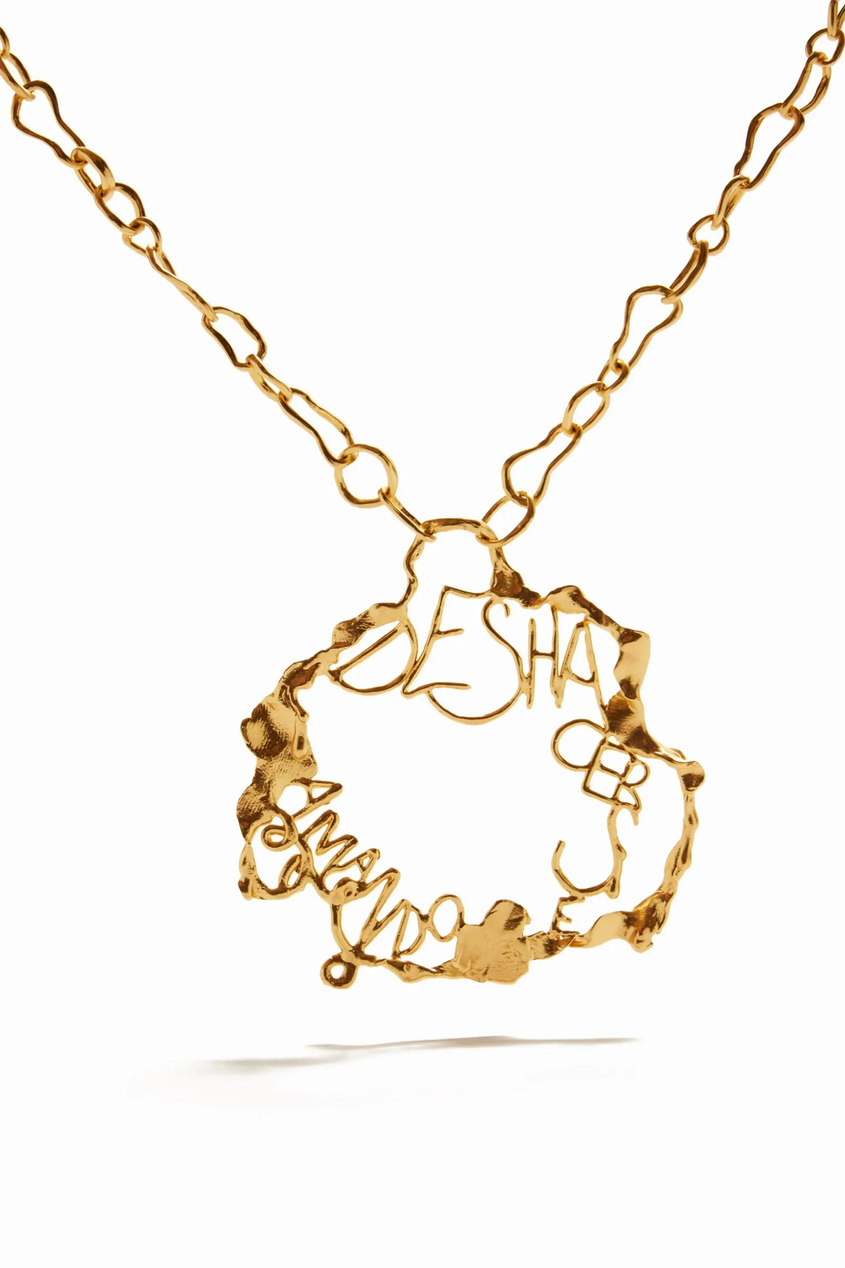 Collar mensaje baño oro Zalio