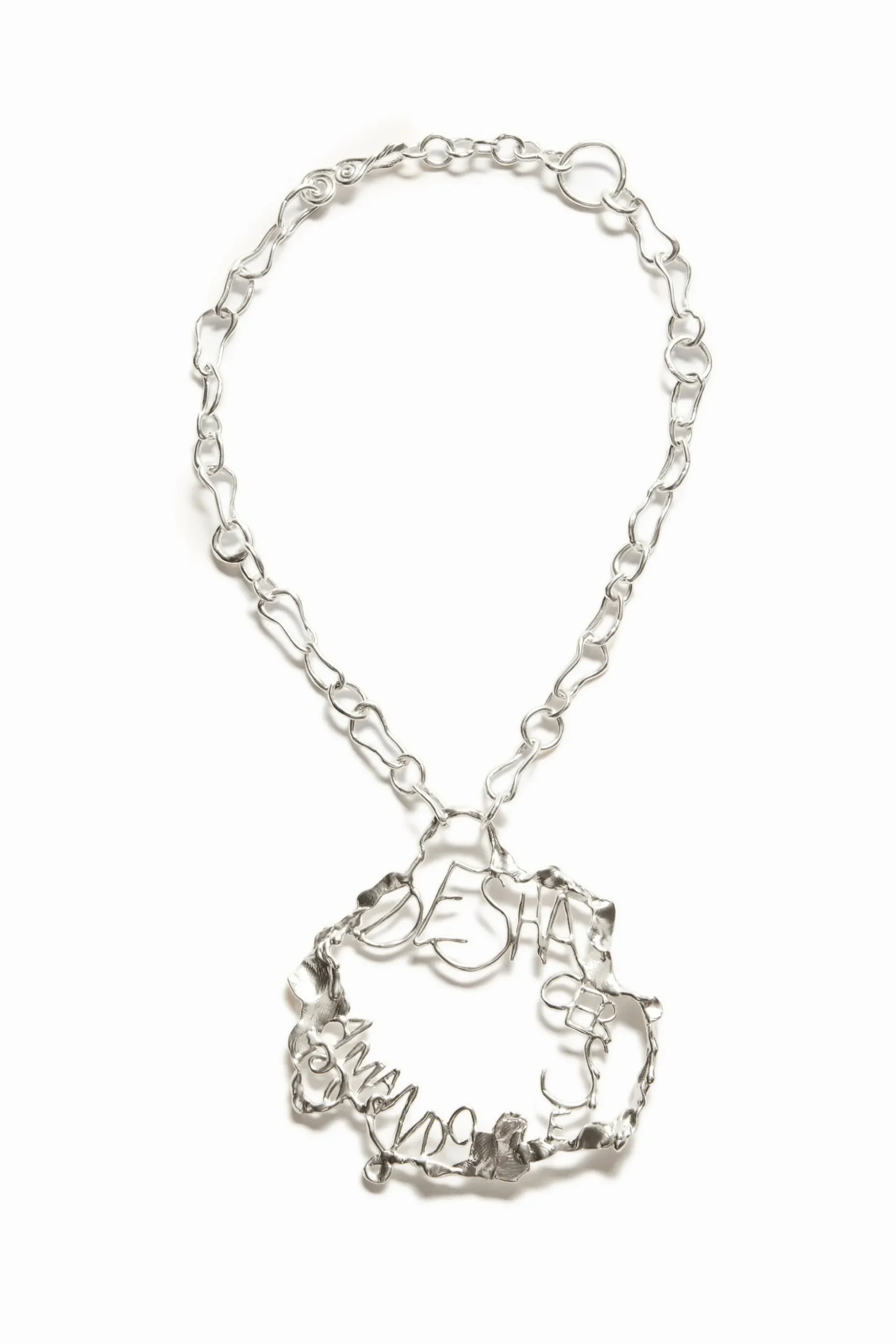 Collar mensaje baño plata Zalio