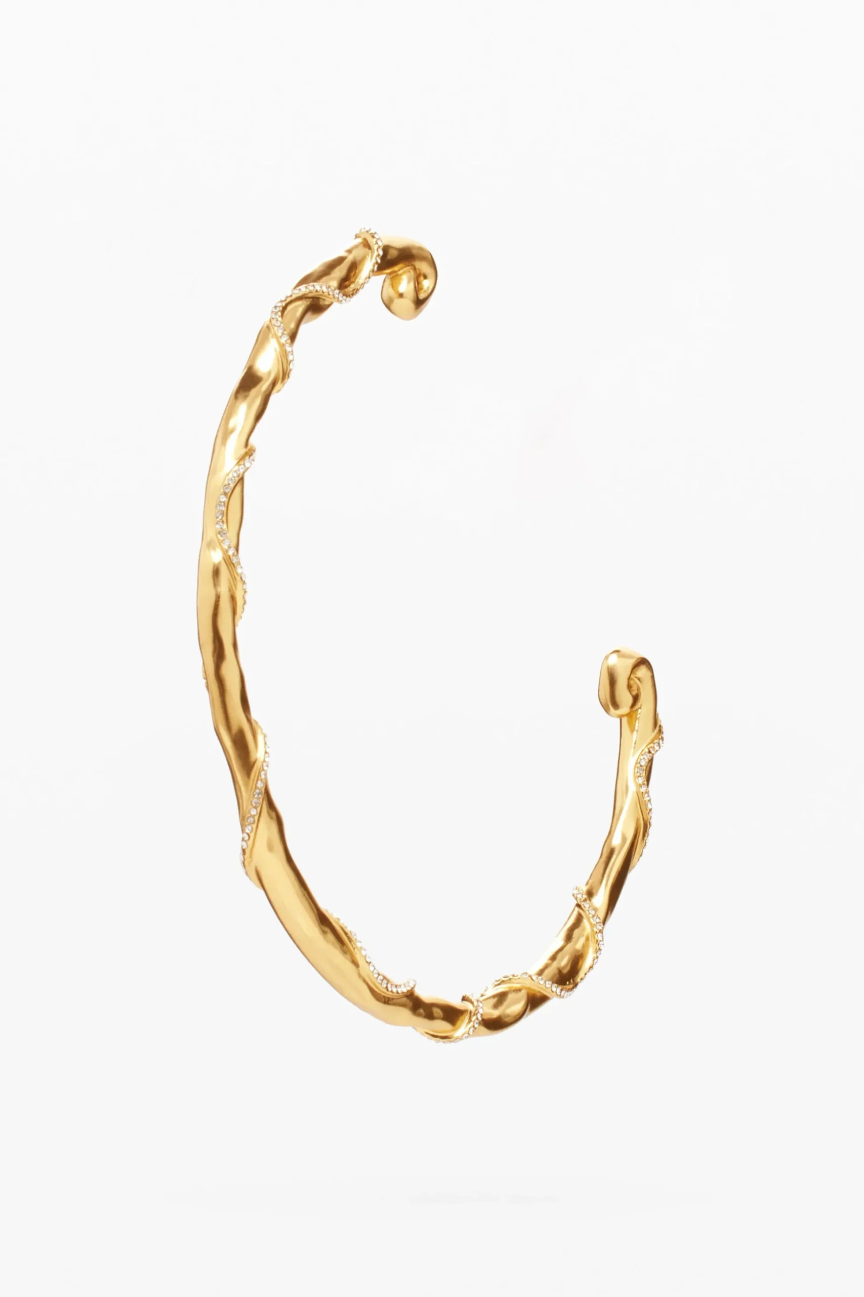 Collar rigido baño oro Zalio