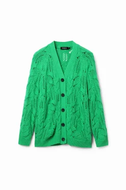 Cárdigan oversize calados