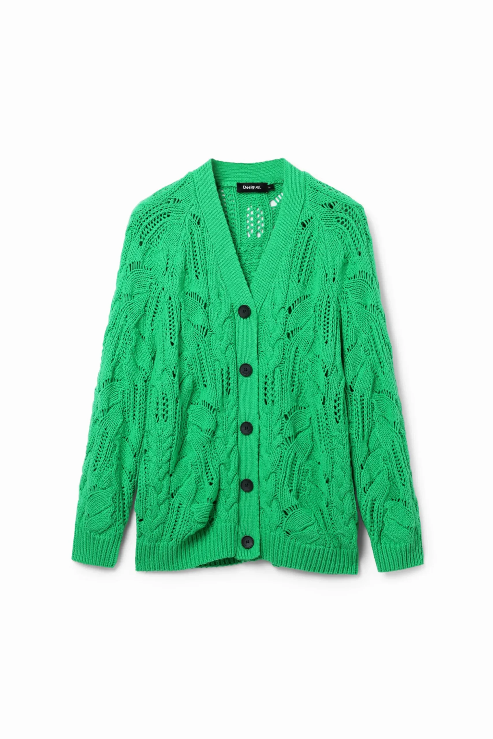 Cárdigan oversize calados