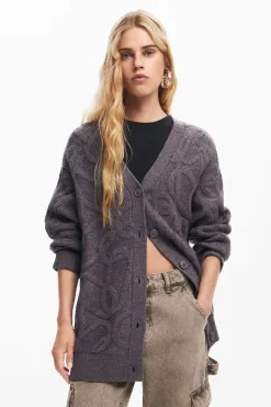 Cárdigan oversize punto