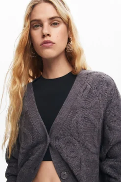 Cárdigan oversize punto