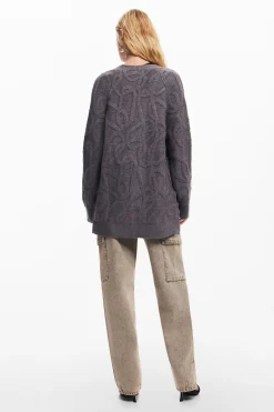 Cárdigan oversize punto