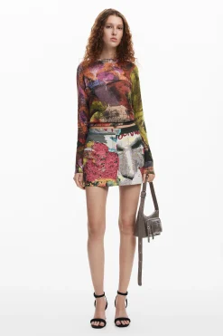 Falda corta flores M. Christian Lacroix