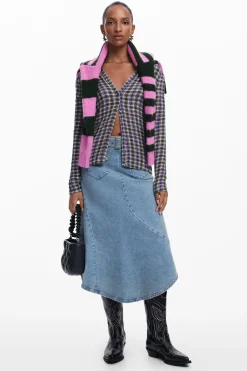 Falda denim asimétrica