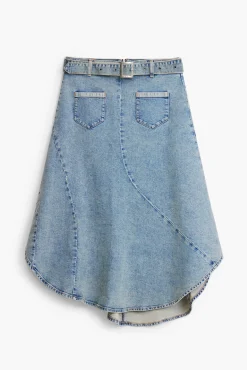 Falda denim asimétrica