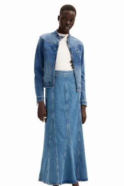 Falda larga denim