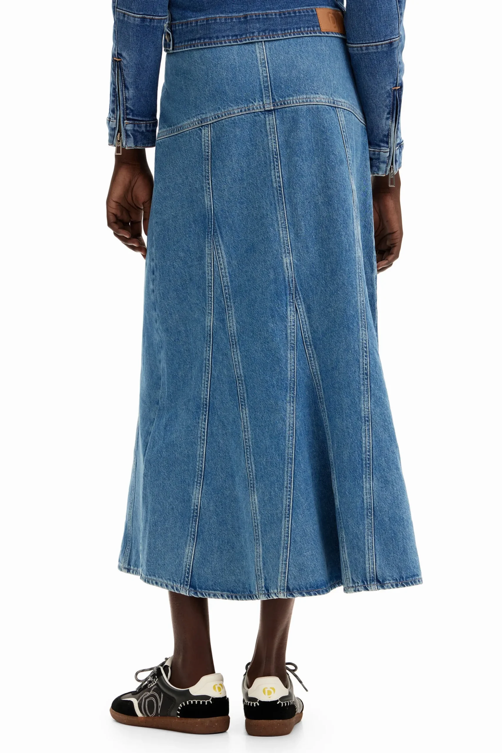 Falda larga denim