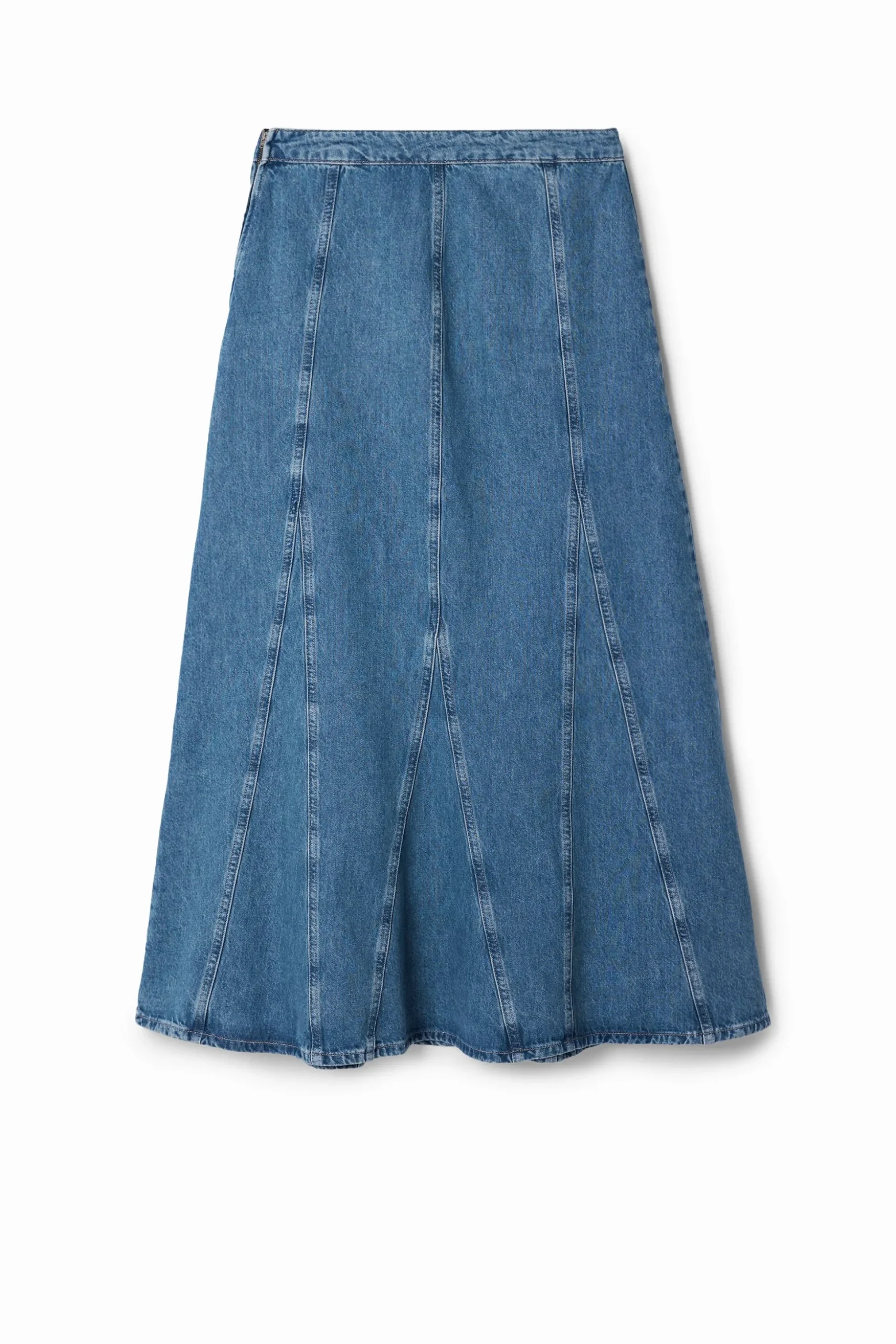 Falda larga denim