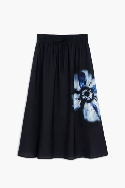 Falda larga flor
